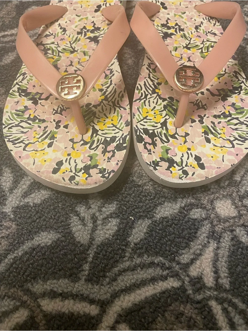Tory Burch Flip Flop Thong Flat Sandals PVC, size 7
